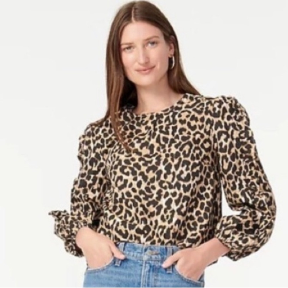 J Crew Leopard Top size small